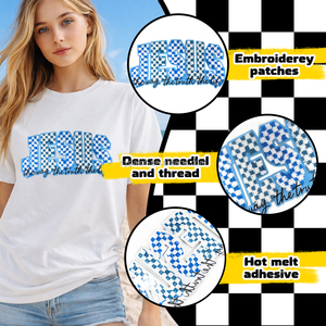 Parche Termoadhesivo Grande Personalizado <span class=keywords><strong>de</strong></span> Chenilla con Letras <span class=keywords><strong>de</strong></span> Jesús Bordadas, Azul y Blanco, para Sudaderas y Chaquetas <span class=keywords><strong>de</strong></span> Streetwear - Product Image 5