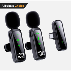 30h Mini Mic không dây với trường hợp sạc, 3-Level giảm tiếng ồn không dây Lavalier <span class=keywords><strong>Microphone</strong></span> - Product Image 1