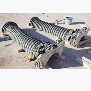 Hiện đại Úc ngoài trời đường lái xe màu đen đền đá Granite đỏ vuông đá tự nhiên hoa nồi cổng xoắn ốc cột trụ cột để bán - Product Image 1