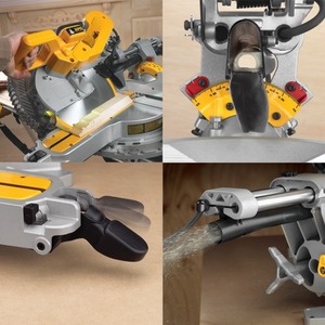 Sierra <span class=keywords><strong>ingletadora</strong></span> compuesta deslizante de doble bisel de alta resistencia DEWALT DWS780 de 12 pulgadas |   Cuchilla de 305 mm para Cortes de Madera y Aluminio - Product Image 3