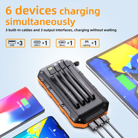 Chargeur solaire universel 20000mAh, étanche, batterie externe portable, entrée Type-C, double USB pour le camping et l'équipement de pêche