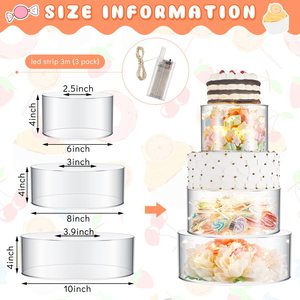 Nuevas tendencias, soporte de acrílico transparente para pasteles, decoración de cultivadores de pasteles para hornear, proveedor de herramientas en China, proveedor de repostería - Product Image 2