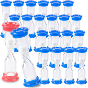 Commercio all'ingrosso 1 <span class=keywords><strong>2</strong></span> 3 4 5 minuti clessidra di plastica colorata porta spazzolino da denti adatto ai bambini clessidra con timer di sabbia in plastica - Product Image 1