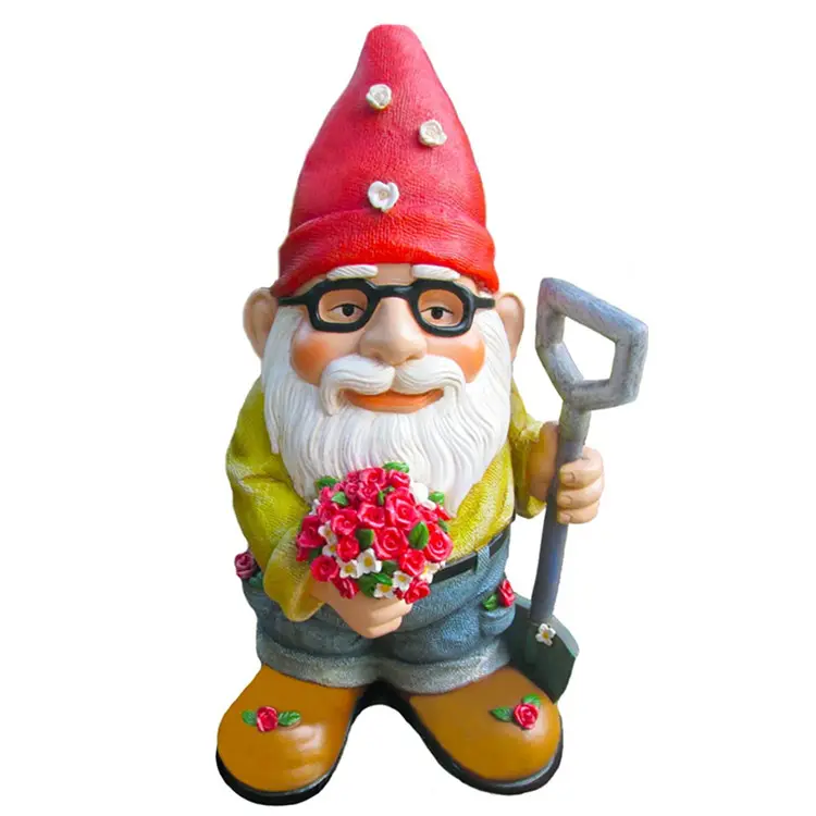 Polyresin/राल Gnaughty Gnomes सीरीज उद्यान Gnomes आउटडोर मूर्तियों उद्यान सजावट उद्यान सजावट के लिए बाहर