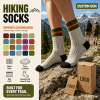 Chaussettes pour hommes en laine mérinos de qualité supérieure, design premium, épaisses et chaudes pour l'hiver, avec logo de marque, chaussettes de travail, de sport, personnalisées