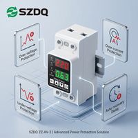 Protecteur de surtension et de sous-tension réglable 40/60A 220V AC 2P à réconnexion automatique certifié CE