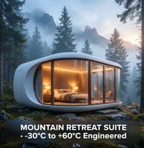 Hotel Cápsula de Lujo de Cristal, Suite de Dormitorio Prefabricada, Habitación Modular Personalizada para Resort, Fabricante OEM de Glamping, Instalación sin Necesidad de Cimentación - Product Image 4