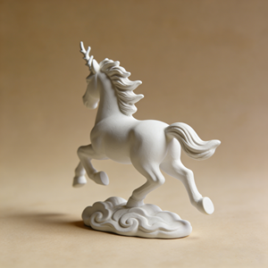Figurine de <span class=keywords><strong>licorne</strong></span> en résine blanche sur <span class=keywords><strong>nuage</strong></span>, élégant ornement de décoration intérieure - Product Image 3