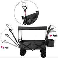 Carro ajustable, el mejor carro plegable para playa al aire libre, carro utilitario, carro con marco de Metal con dosel