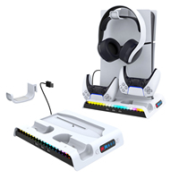 Nouvelle station de charge pour manette, ventilateur de refroidissement pour console de jeu, support pour PS5 Slim édition disque/numérique