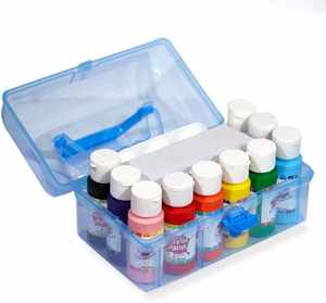 Set di vernice acrilica Non tossica di alta qualità Akrilik <span class=keywords><strong>Boya</strong></span> Seti 10 colore 60 ml ogni colore con spazzole e Pallette - Product Image 6