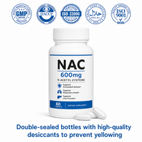 Comprimés de NAC 600mg en vrac, marque privée, supplément de soutien respiratoire, N-Acétylcystéine, usine OEM certifiée GMP