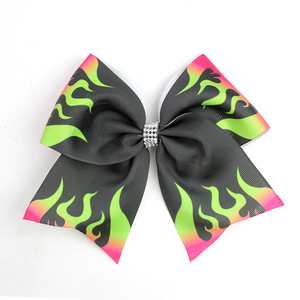 Croix Frontière Méchant Rose Vert Arc Magique Méchante Sorcière Flamme <span class=keywords><strong>Cheveux</strong></span> Ornement Chapeaux Enfant Fille Cheerleading Épingle À <span class=keywords><strong>Cheveux</strong></span> Ruban <span class=keywords><strong>Clip</strong></span> - Product Image 5