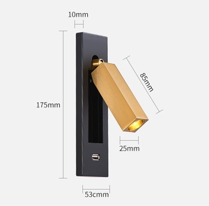 Modern 3W LED Reading Wall Lamp with Aluminum Body Flexible Head for Home or Hotel Use Recessed Headboard Reading <b>Light</b> - Product Image 5