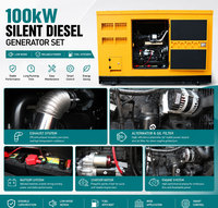 Meilleur prix Générateur diesel super silencieux SDEC 100 kW 125 kVA avec alimentation monophasée/triphasée 50/60 Hz pour solution d'alimentation de secours industrielle