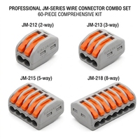 Ensemble de connecteurs de fils JM-212 JM-213 JM-215 JM-218, lot de 60, kit de bornes de sertissage à déconnexion rapide