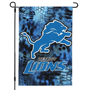 Drapeau de jardin décoratif <span class=keywords><strong>Detroit</strong></span> Lions 12*18, drapeau extérieur pour la cour, drapeau de maison double face pour les fans de football - Product Image 4