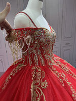 Mumuleo Red Quince anera Kleider für Mädchen Quasten plissiert von der Schulter Princesse Rojo Passen Sie Miss XV Vestido De Anos an