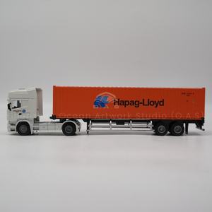 美国集装箱模型工厂定制比例1:50航运线礼品赫伯罗特集装箱压铸卡车模型 - Product Image 4