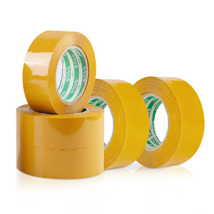 Ruban adhésif de sécurité BOPP jaune <span class=keywords><strong>Ricky</strong></span> 230M, sensible à la pression, haute résistance, résistant à la déchirure, pour l'emballage et la fermeture logistique - Product Image 1