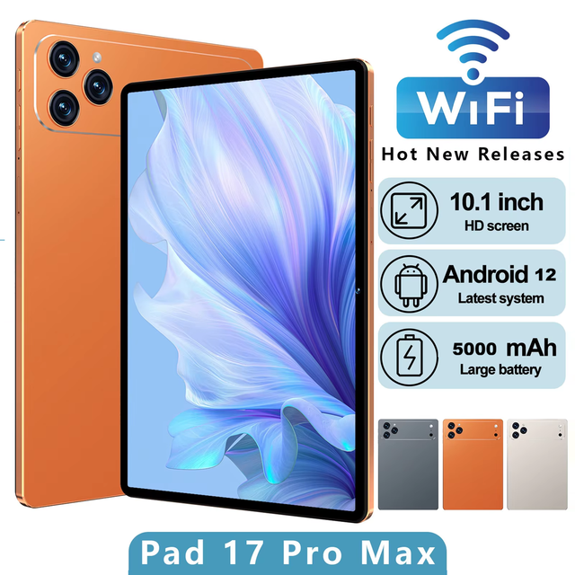 Factory Pad 17 Pro Max 10 Inch Tablet PC Octa Core Android12 4G+64GB 4G Network Dual SIM Wi-Fi Fast Charging Long Standby Laptop