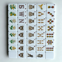 Nouveau jeu de Mahjong américain CXSL pour enfants, 160 tuiles en acrylique, avec supports, tapis et sac de voyage – Durable et écologique, pour 4 joueurs – Édition 2026 en promotion