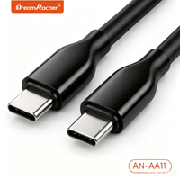 Câble Type-C Dream Kacher SC-AA11 pour téléphone portable et ordinateur, longueur 1 mètre, conducteur interne en cuivre pur à 100 brins, isolation TPE