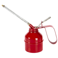 Pompe manuelle à levier en acier flexible rouge pour élévateur et pistolets à graisse pour bidon d'huile moteur