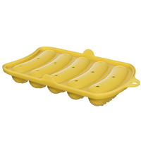 AFB Nouveau Moule en Silicone Alimentaire à Cinq Cavités pour Œufs, Saucisses et Hot-dogs, Outil pour Aliments Complémentaires pour Bébé