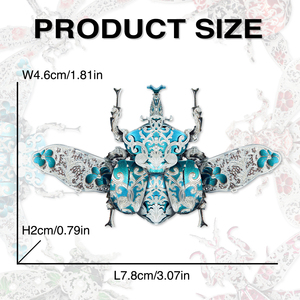Puzzle 3D en métal Piececool Saphir <span class=keywords><strong>Scarabée</strong></span> <span class=keywords><strong>Rhinocéros</strong></span>, modè<span class=keywords><strong>le</strong></span> d'insecte à assembler soi-même, artisanat décoratif moderne imprimé UV et gravé, cadeau - Product Image 3