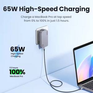 <span class=keywords><strong>Chargeur</strong></span> mural USB C plat UGREEN Nexode <span class=keywords><strong>Pro</strong></span> GaN 65W, charge rapide QC 4.0 3.0, <span class=keywords><strong>chargeur</strong></span> rapide USB pour <span class=keywords><strong>Macbook</strong></span>, ordinateur portable, tablette - Product Image 5