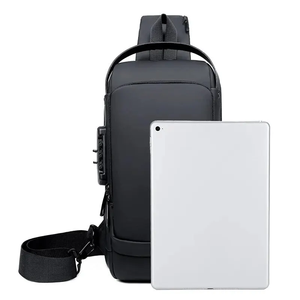 Multifunções <span class=keywords><strong>Anti</strong></span> Roubo USB Messenger Pack Homem Crossbody Cruz Corpo Viagem Sling Peito Sacos Pacote Bolsa de Ombro dos homens - Product Image 4