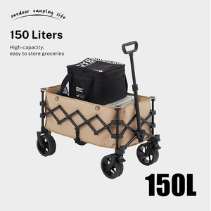 STARRYHEART Chariot de jardin utilitaire pliable à usage intensif Capacité de poids de 220lb Grandes roues de plage tout terrain pour le shopping - Product Image 4