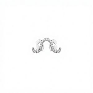 Bracelet minimaliste unisexe en laiton avec zircon lisse en forme de vague torsadée de type Mbius, design de niche 1G-200, accessoire dentaire - Product Image 1