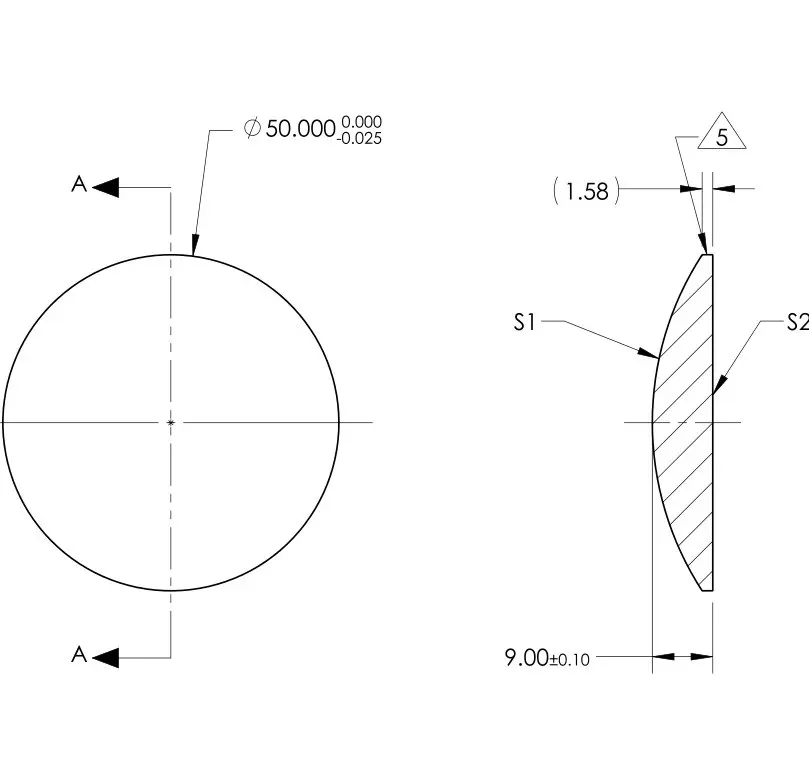 Mini lente ottica in vetro ottico H-K9L ad alta precisione