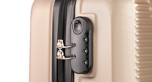 Ensemble de bagages CELIMS en néoprène à roulettes, 3 pièces, grande taille, cabine moyenne, 55x35x25 cm, 65 cm, 75 cm |   Paquet de 3 champagnes - Product Image 2