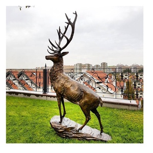 Ngoài trời trang trí kim loại Hươu nai bức tượng tùy chỉnh in Anime chủ đề đồng kết thúc - Product Image 1