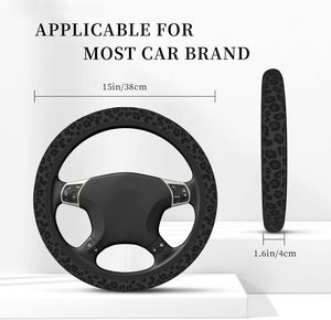 Funda <span class=keywords><strong>para</strong></span> Volante <span class=keywords><strong>de</strong></span> Neopreno con Estampado <span class=keywords><strong>de</strong></span> Leopardo Negro, Elástica, Antideslizante y Transpirable, Marca OLIVER, Compatible con <span class=keywords><strong>Volantes</strong></span> <span class=keywords><strong>de</strong></span> 15 Pulgadas, Accesorios <span class=keywords><strong>para</strong></span> Automóviles <span class=keywords><strong>para</strong></span> <span class=keywords><strong>Mujer</strong></span> - Product Image 4