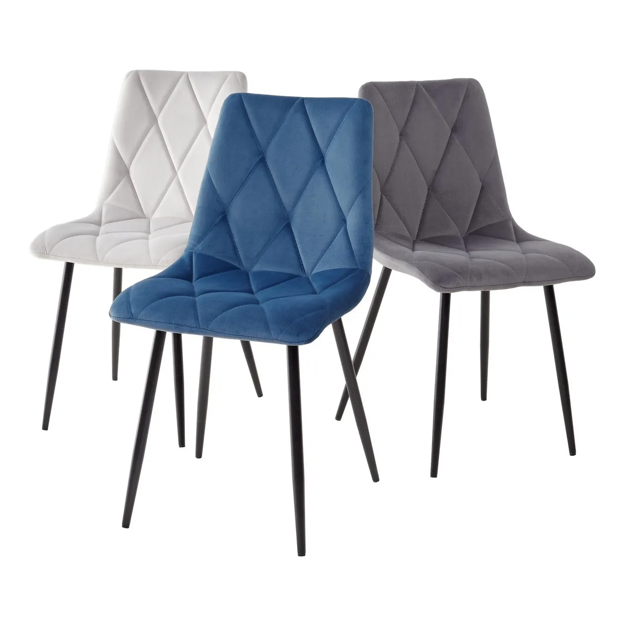 Chaises de salle à manger en Faux cuir, en velours blanc, design italien, moderne, design nordique