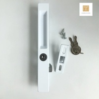 Kunci gagang pintu jendela geser, desain Modern keamanan dua sisi aluminium Aloi dengan fitur tahan lama instalasi sekrup