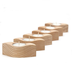 Bougeoirs en <span class=keywords><strong>bois</strong></span>, porte-bougies décorative de mariage, de noël nordique - Product Image 6