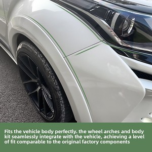 Passend für Toyota CHR Yize Modifikation <span class=keywords><strong>GLANZEN</strong></span> Style Frontstoßstange Seitenschweller Heckstoßstange Radlaufleuchte Augenbraue Heckflügel - Product Image 4