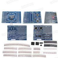 SMD NE555 CD4017 회전 점멸 LED 부품 SMT LQFP44 납땜 연습 보드 전자 회로 트레이닝 스위트 DIY 키트