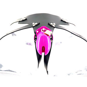 بالجملة الأرجواني البلاستيك دسار قفص للرجال لينة الرجال العفة جهاز حامل المفاتيح الذكور العفة قفص حزام الجنس محل العفة حزام - Product Image 2