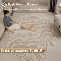 Tapis de prière de luxe en polyester, fabriqué à la machine, à poils coupés, imperméable, réversible, adapté aux animaux domestiques, antimicrobien, motif abstrait moderne, 1 pièce