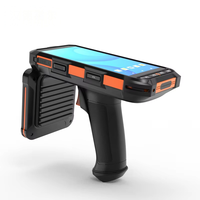 Android13 RFID UHF Reader Handheld UHF Passive RFID Tag Led Lighting Label Reader Phone Barcode Scanner for Library Management