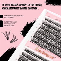 Bulu Mata Cluster Grosir Tersegmentasi DIY Ekstensi Bulu Mata Faux Mink Matte Natural Wispy Lashes