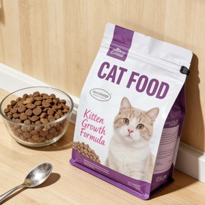 ถุงซิปล็อคแบบก้นแบนสำหรับบรรจุ<span class=keywords><strong>อาหาร</strong></span>สัตว์เลี้ยง <span class=keywords><strong>อาหาร</strong></span>สุนัข แมว ขนมไก่เนื้ออบแห้ง พร้อมพิมพ์โลโก้ตามสั่ง - Product Image 2