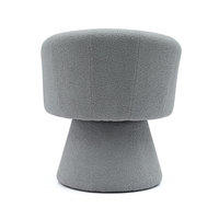 Gris Intérieur Loisirs Style Confortable Épaissir Siège Coussin Pivotant Hôtel Accent Chaise Longue Chaise Chaise Fauteuil Pour Salon
