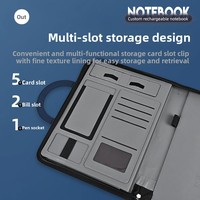 Caja de Regalo Empresarial Personalizada con Logotipo, Set Multifuncional de Agenda, Power Bank y Portafolio con Cubierta de PU